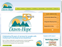 Tablet Screenshot of dawnofhope.com